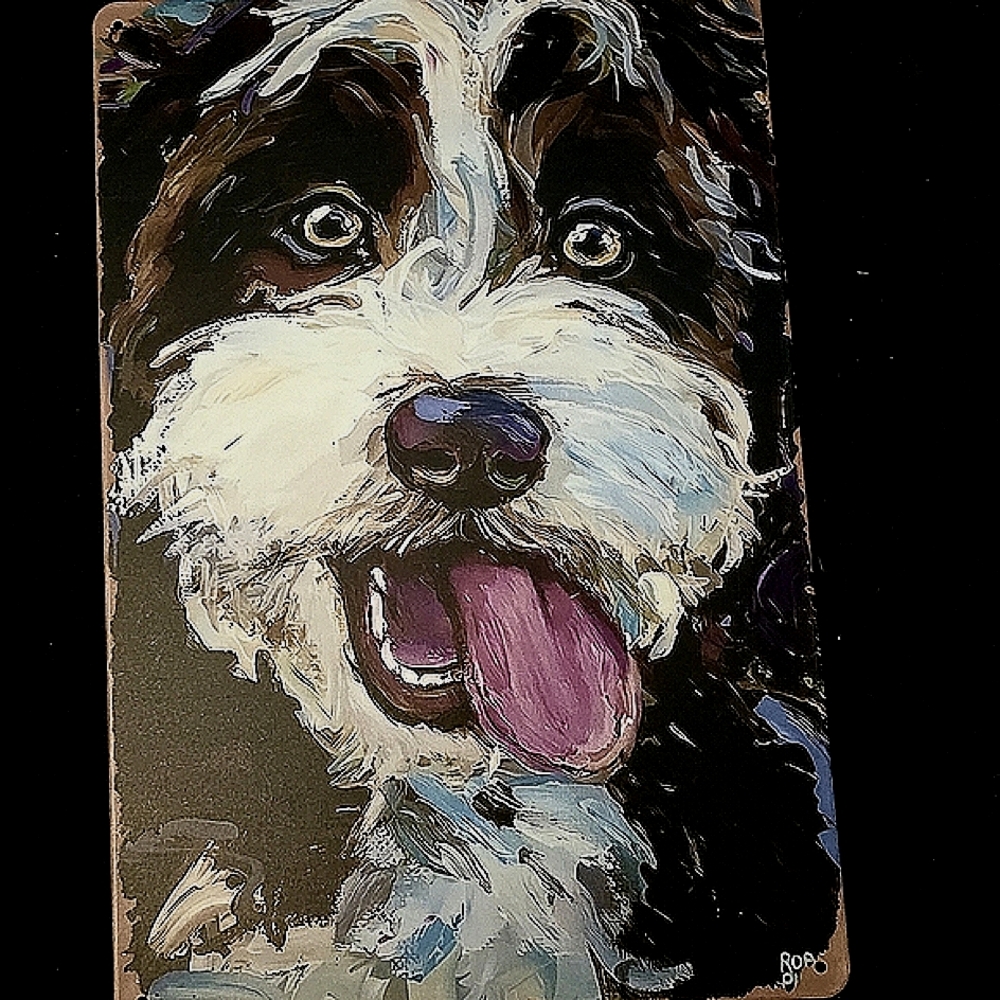 Cute Dog Aluminum Decorative Sign
